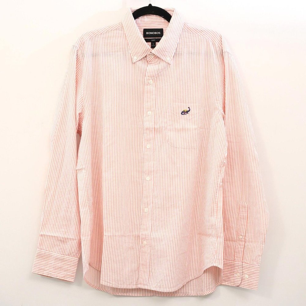 Bonobos Slim Fit Stretch Everyday Shirt Men's Buttondown Striped L New
